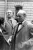 6 июня 1974. Во дворе Капеллы перед выступлением в Пушкинском доме. Георгий Артемьев (из АМХ), В. К. Баранов, Ф. М. Козлов.