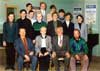 1996. Восьмиклассники после экзамена по дирижированию. Верхний ряд: Е. Ю. Иванов, П. А. Петренко, Д. Н. Малыгин, И. Н. Дербилов.Средний ряд: Д. В. Кузьмин, С. А. Шахмаметьев, Р. Максимов, В. В. Головкин, В. Е. Москвин, С. Е. Мартынюк, Ф. Болтовский.Нижний ряд: А. П. Емелин, И. П. Балло, В. К. Баранов, В. Е. Мелкой.